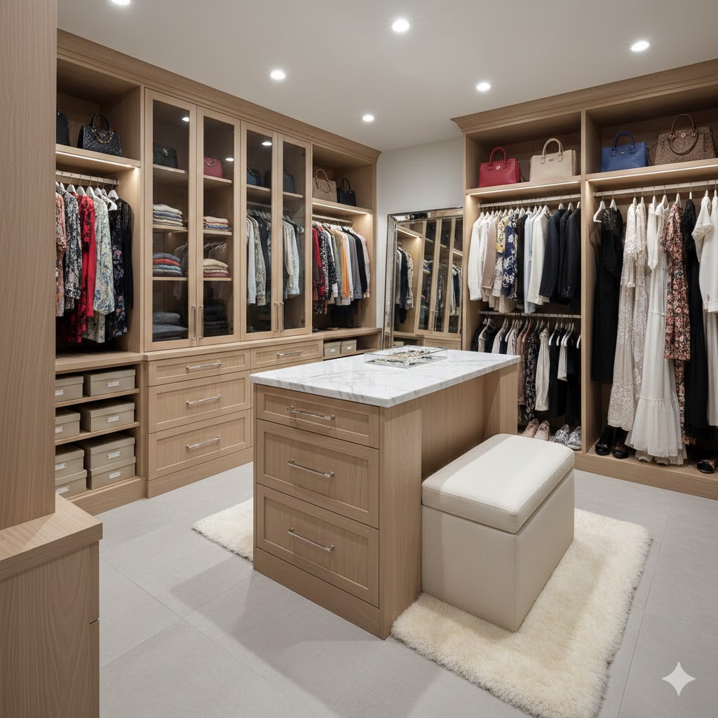 Custom closet installation by Closets By Tara